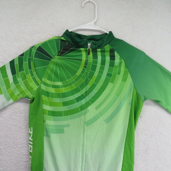 Zero Bike Cycling Jersey Mens Small Green Half Zip Short Sleeve 3 Rear Pockets - Picture 2 of 9